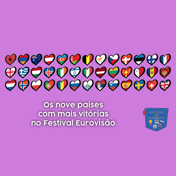 Os nove países com mais vitórias no Festival Eurovisão