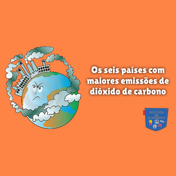 Os seis países com maiores emissões de dióxido de carbono