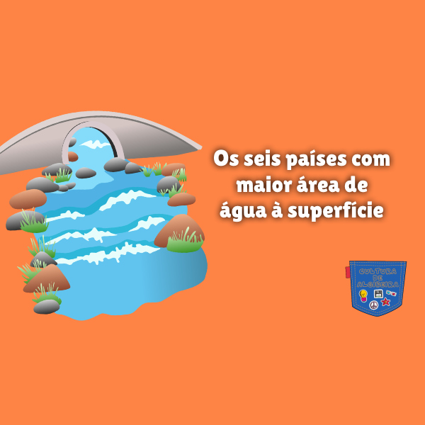 Os seis países com maior área de água à superfície