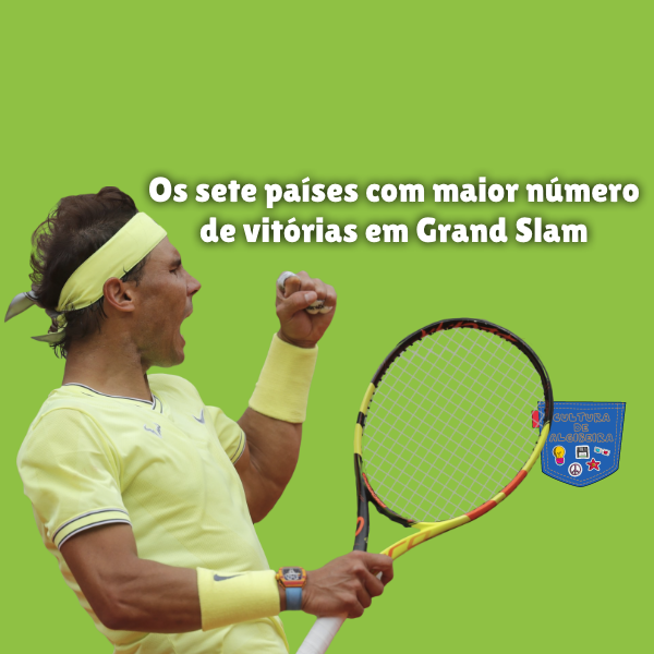 Os sete países com maior número de vitórias em Grand Slam