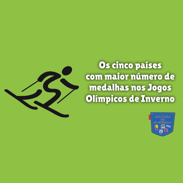 Os cinco países com maior número de medalhas nos Jogos Olímpicos de Inverno