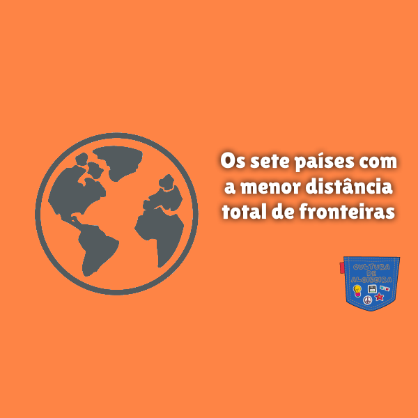 Os sete países com a menor distância total de fronteiras