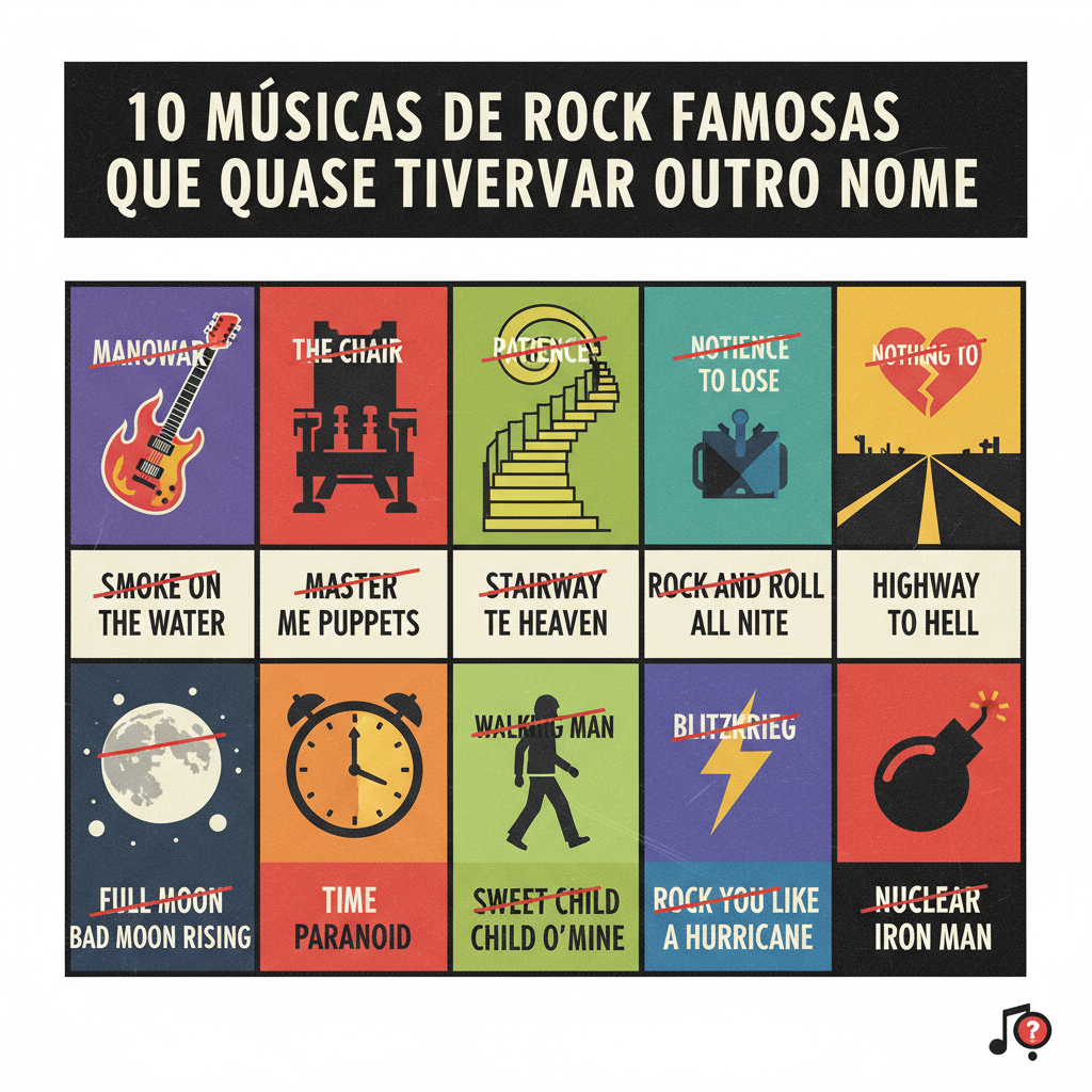 10 Músicas de Rock Famosas Que Quase Tiveram Outro Nome