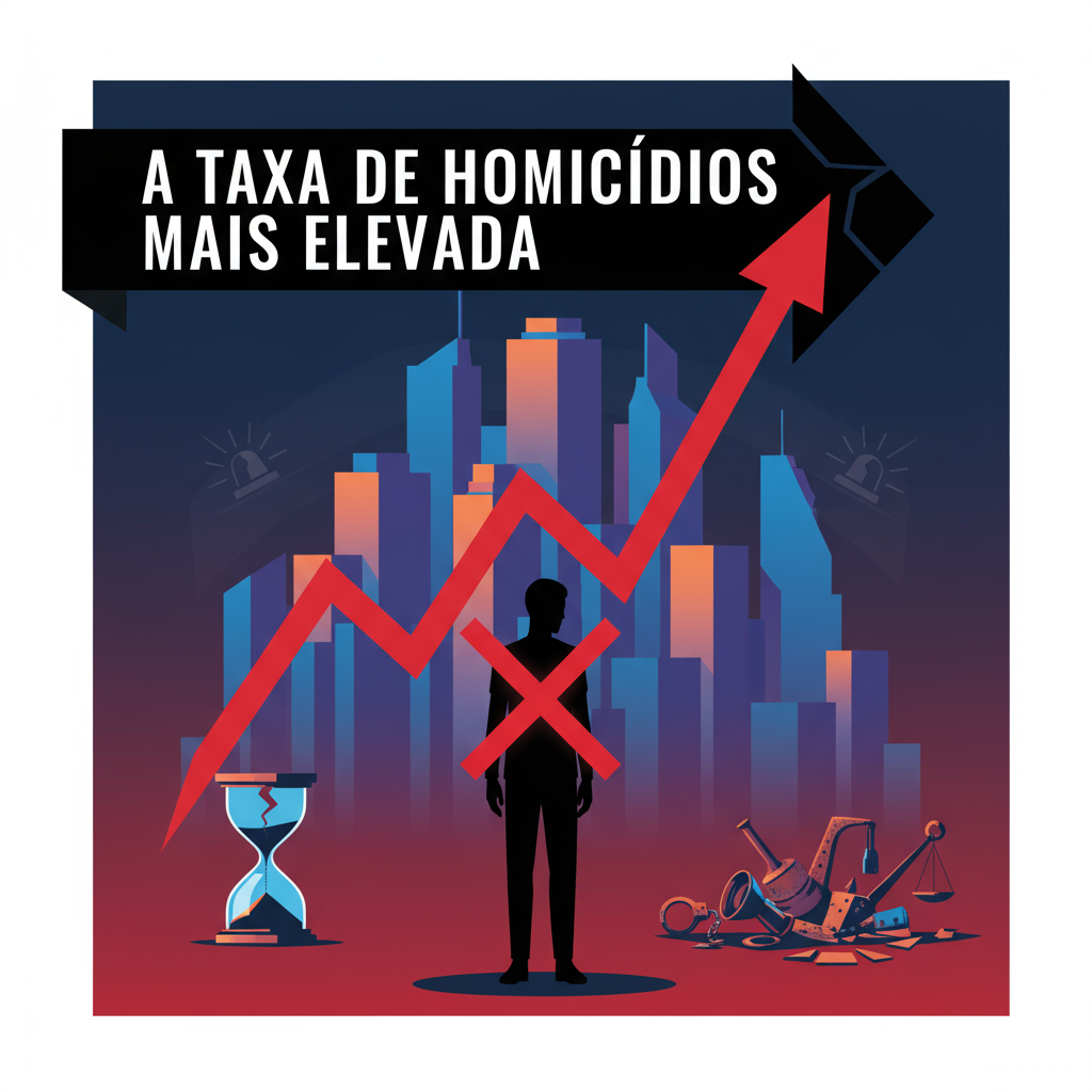 a taxa de homicídios mais elevada