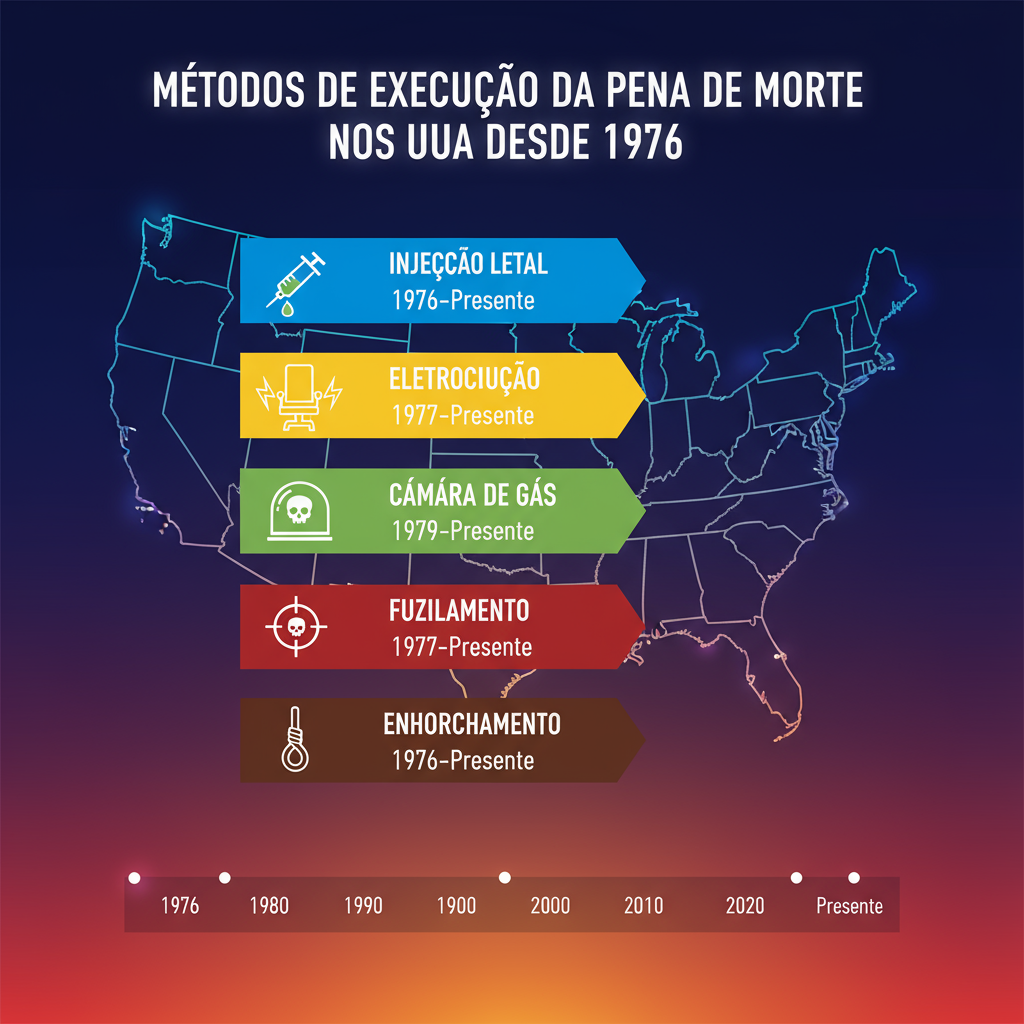 Métodos de Execução da Pena de Morte nos EUA desde 1976
