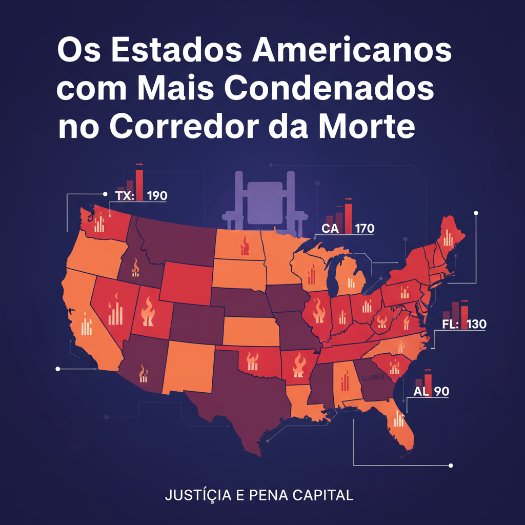 Os Estados Americanos com Mais Condenados no Corredor da Morte