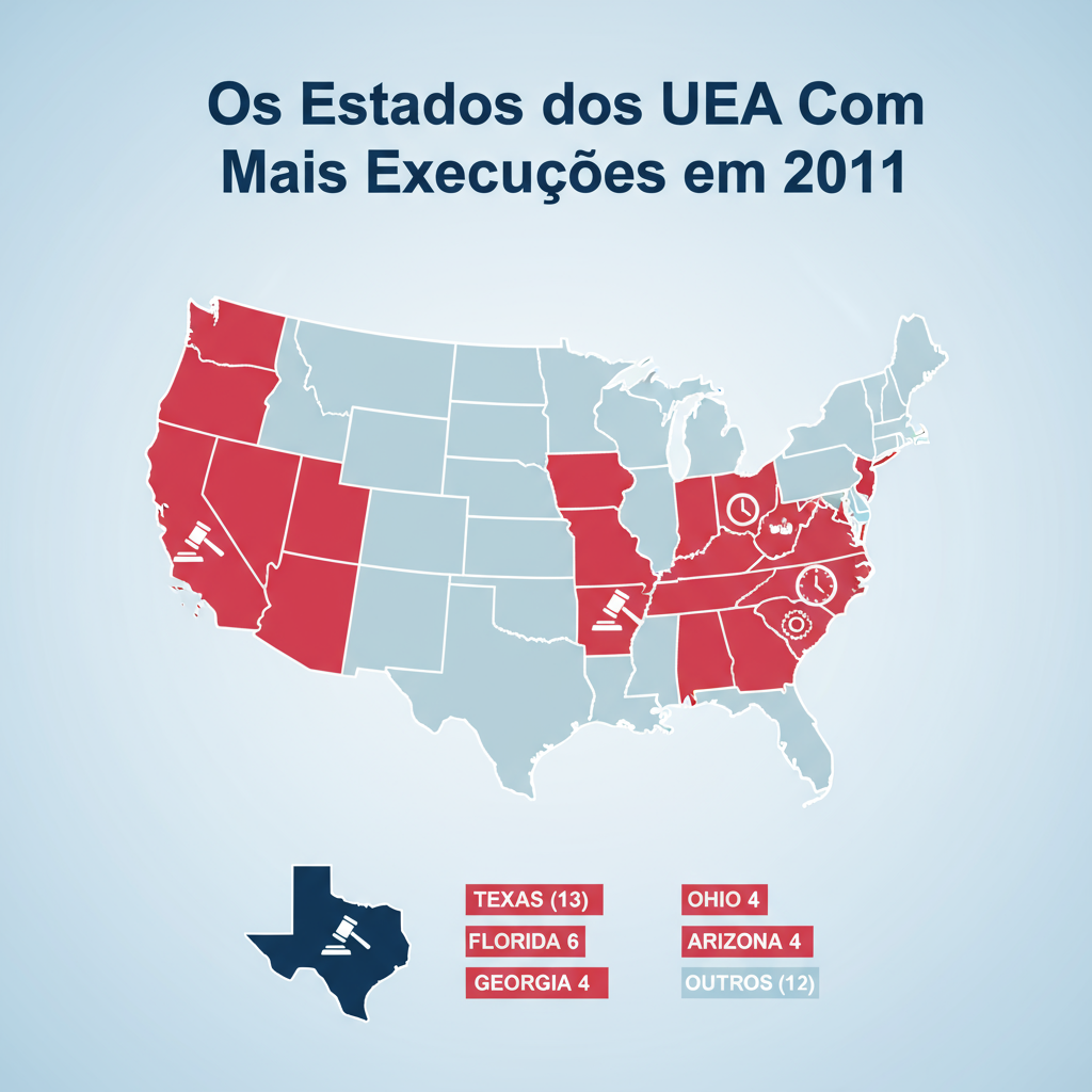 Os Estados dos EUA Com Mais Execuções em 2011