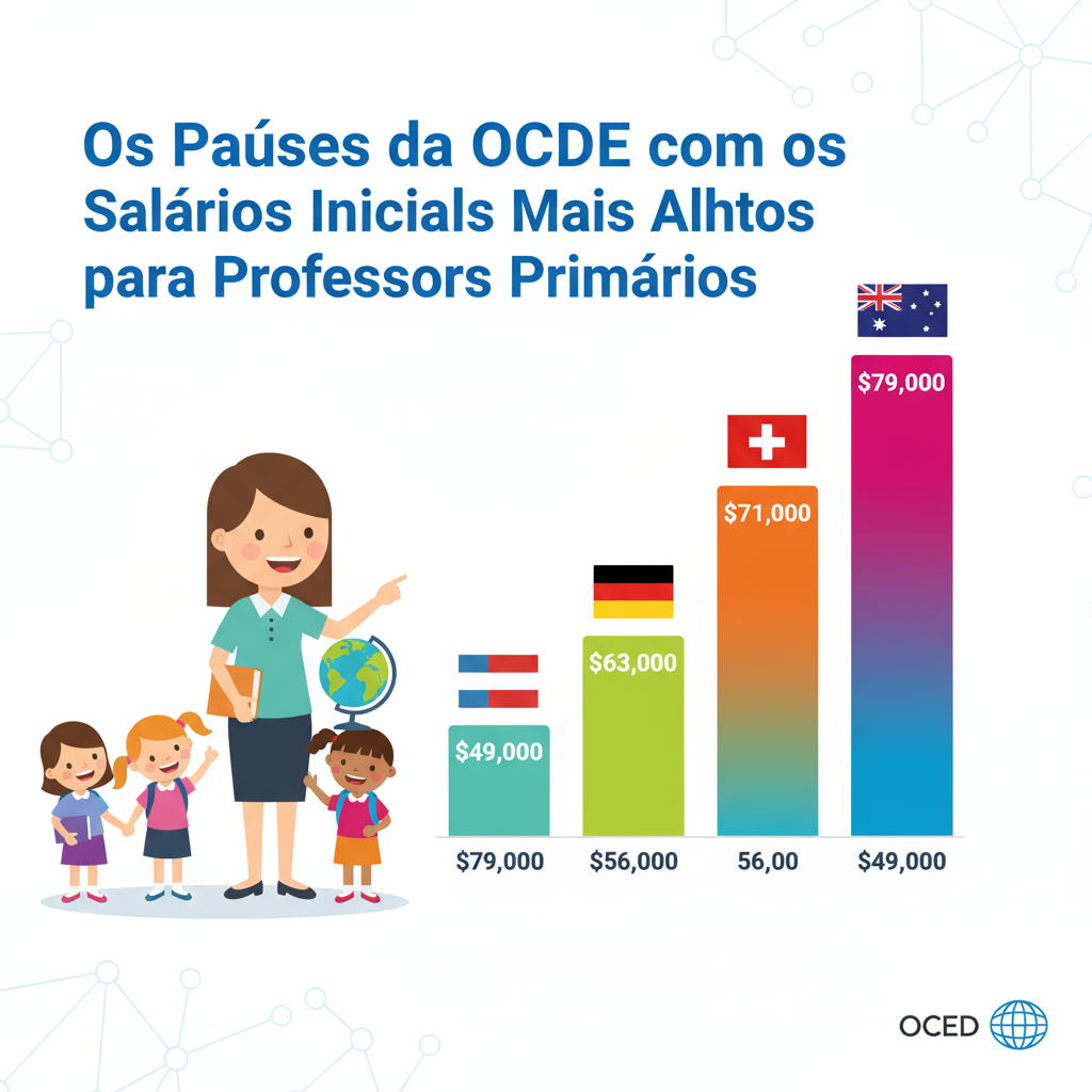 Os Países da OCDE com os Salários Iniciais Mais Altos para Professores Primários